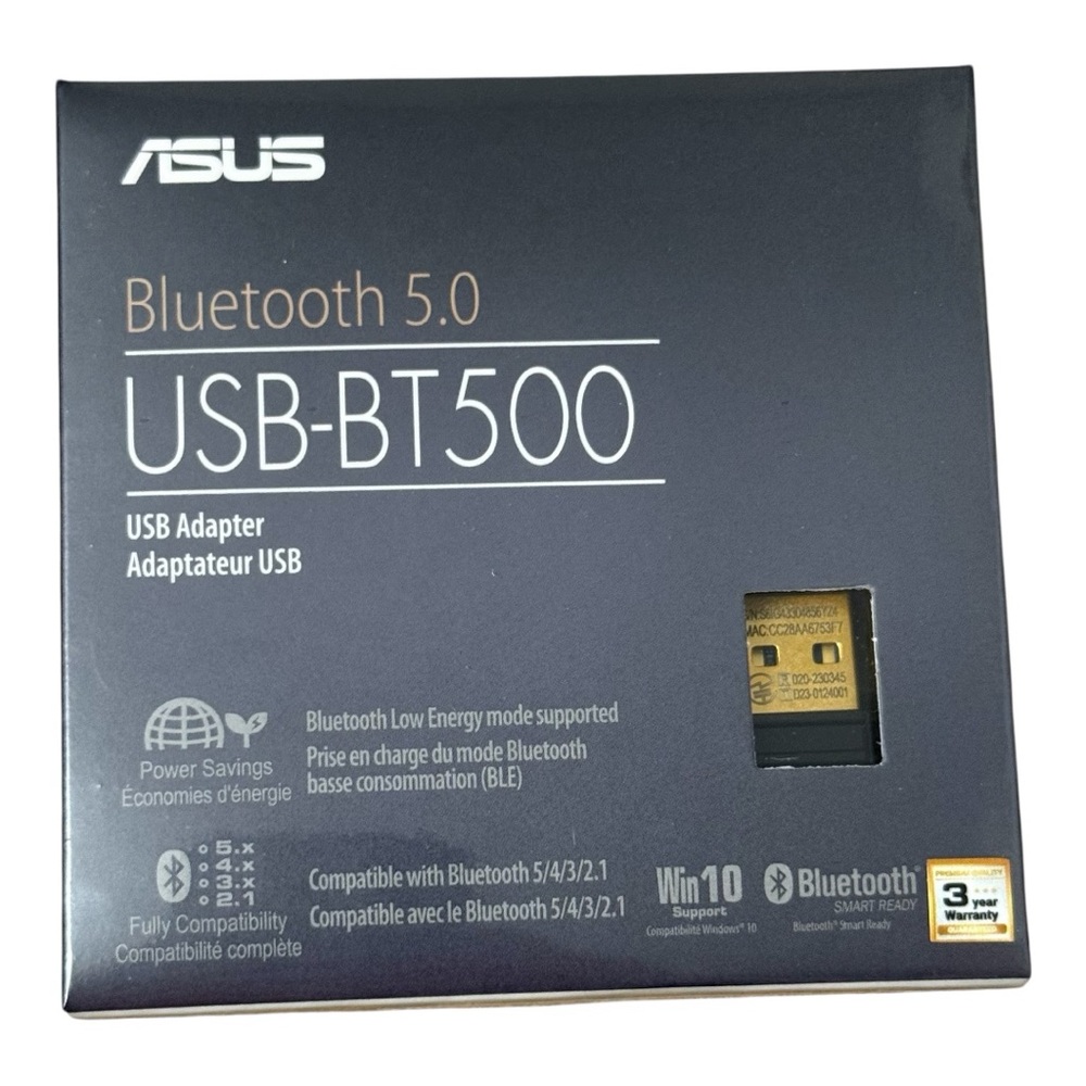 NEW ASUS USB-BT500 Bluetooth 5.0 USB Adapter Unopened Package